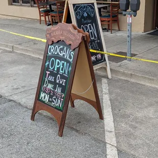  sign for a restaurant