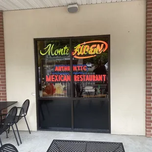 the front of the restaurant