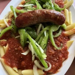 Sausage, Peppers, Pasta & Sauce