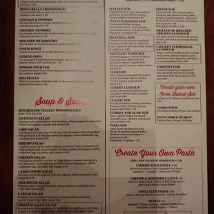 Menu other side