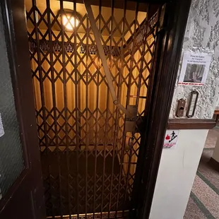 I love the old-fashioned elevator!