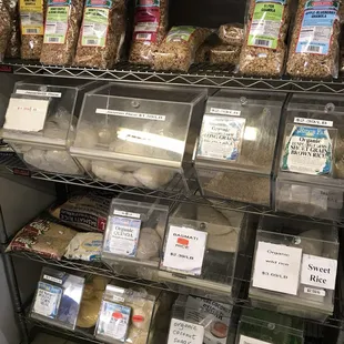 a variety of food items