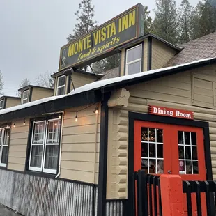 the front of the building