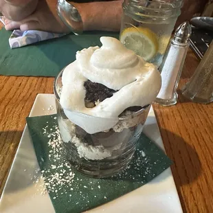 The cookies and cream brownie trifle