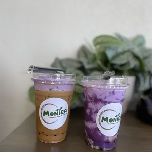 Taro Cofee and Taro Milk Tea