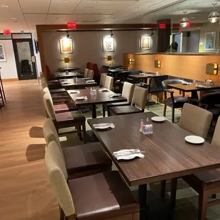 the dining area of the restaurant