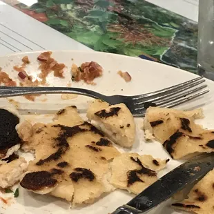 Pupusa was burned and overcooked