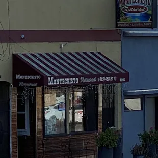 the front of the restaurant