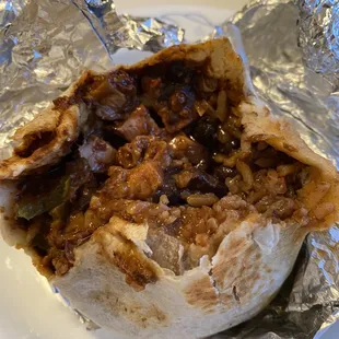 Chicken Mole Burrito (not the most beautiful cross section but it is delicious!)