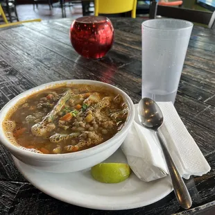 Chorizo lentil soup