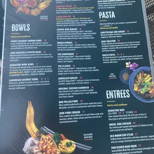 Second page of menu