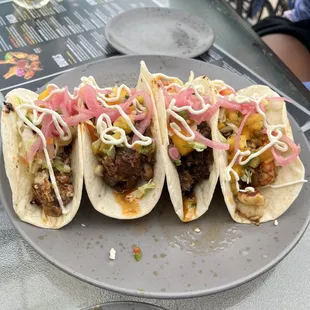 chicken, shrimp, pork, beef tacos - AMAZING!
