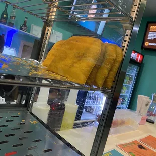 Jamaican Beef Patties on display.