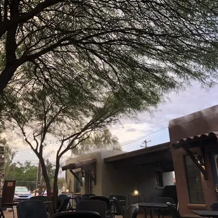 Looking back from covered pavilion