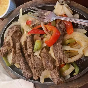 Beef fajitas