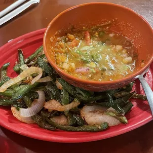 Habanero sauce with grill onions and jalapeño