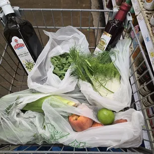 Friday night octopus salad components