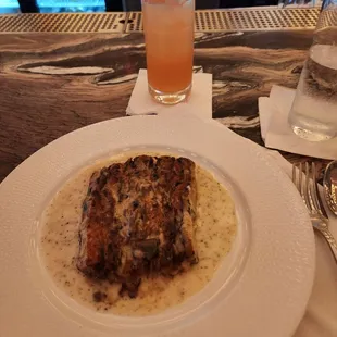 Iberico Pork Chop and Porcini Lasagna