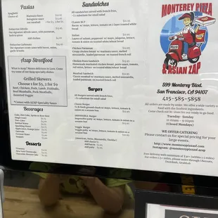 Sandwiches and more menu