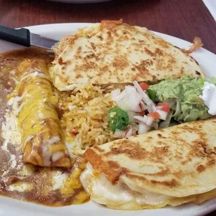 Quesadilla dinner special.