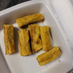 Food that was under cooked.