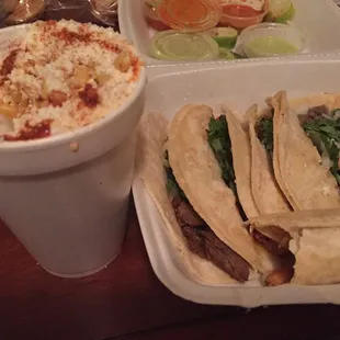 They&apos;ve got such a huge selection of foods!  I got lengua, barbacoa, chicharron, al pastor, elotes.  Loved that they were open late!