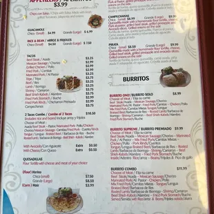 Menu pg 1