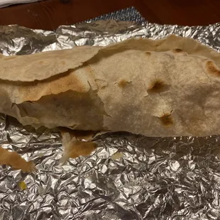 Quality control Montes!! Nasty! Could not hold the dried out tortilla together.