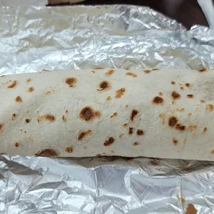 Bean and egg burrito