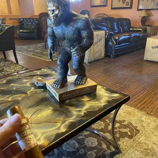 The Saka Squatch statue
