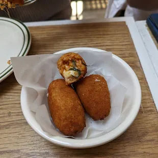 SUPPLÌ - Tomato and Basil Rice Croquettes, Molten Mozzarella