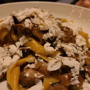 Papardelle with foraged mushrooms!!!