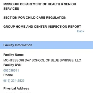 Missouri Department Of Health