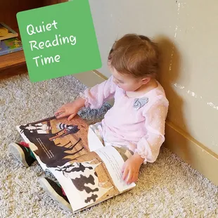 Reading time in the Toddler Environment.