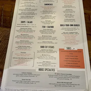 Menu Side 1