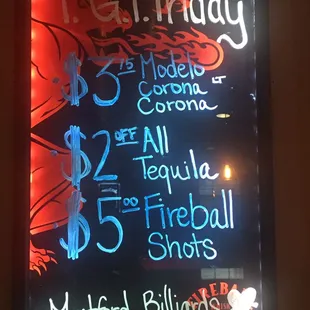 Friday specials