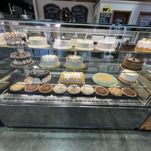 Cake and Pie showcase as you walk in the door