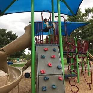 Just hanging around at the park with Dad.