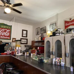 the interior of the restaurant