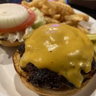 Cheese Burger and Fries