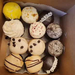 Assorted mini cupcakes
