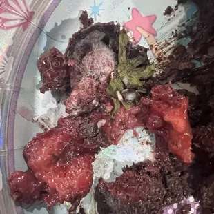Moldy strawberry