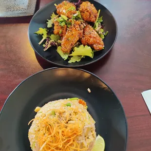 Thai fried chicken and Thai fried chicken rice