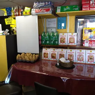a table and chairs