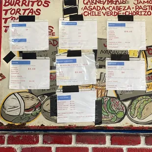 Montoyas menu