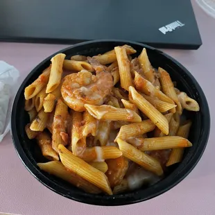Penne Vodka with Shrimp &amp; Mozzarella $20