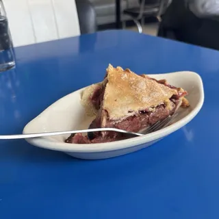 Strawberry Rhubarb Pie Slice