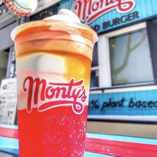 orange/cherry float