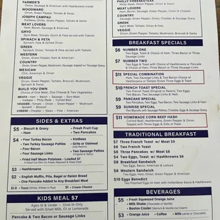 Menu as of 7-9-22