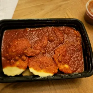 Ravioli (takeout from Monty&apos;s Pizza)
